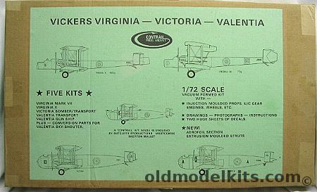 Contrail 1/72 Vickers Virginia MkVII / Virginia X / Victoria Bomber Transport / Valentia Gun Ship / Plus Valentia Sky-Shouter Conversion Parts / Five Kits plastic model kit
